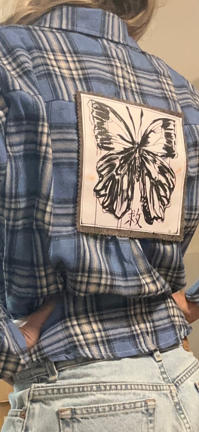OOAK Butterfly Flannel Shirt