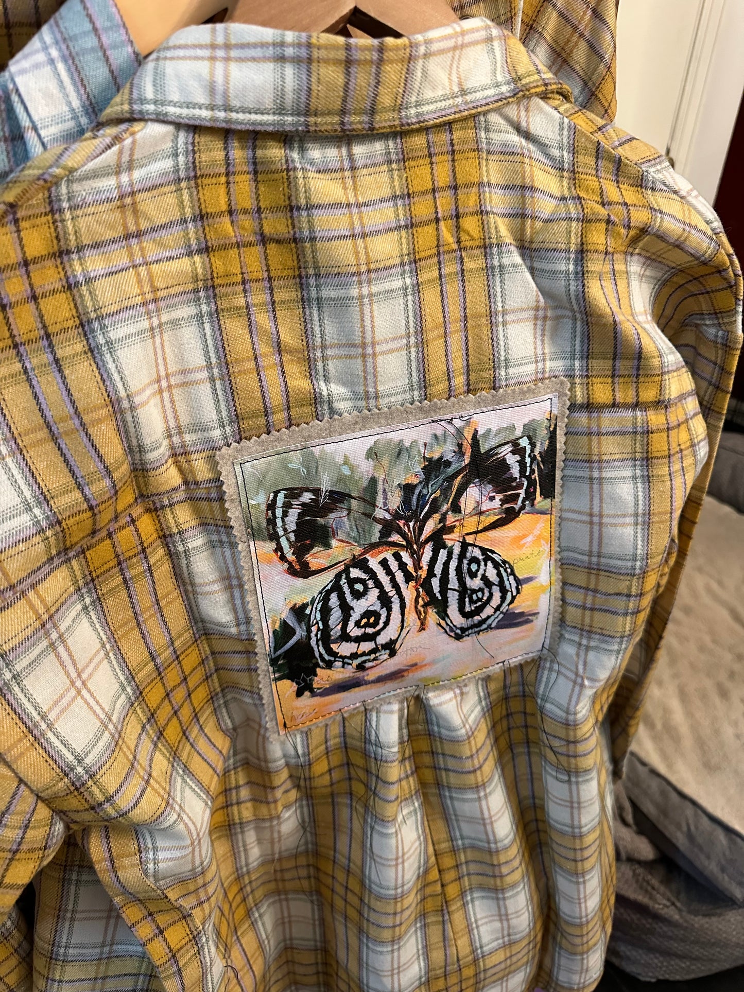 OOAK Butterfly Flannel Shirt